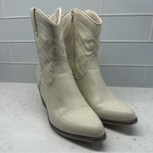 Altar'd State Cream Cowboy Bootie